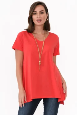 Cotton Tops<Tirelli Marcy Red Drape Cotton Top