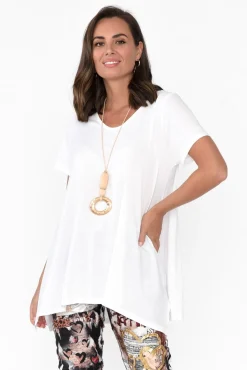 Cotton Tops<Tirelli Marcy White Drape Cotton Top