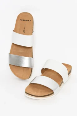 Slides<Frankie4 Maria Iii White/Silver Slide