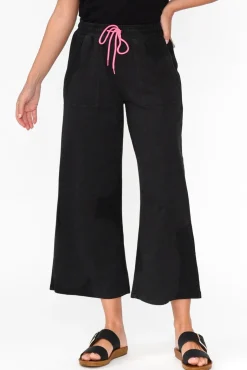 Pants<One Ten Willow Mariam Black Relaxed Track Pant