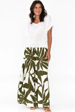 Pants<Label Of Love Marit Green Leaf Wide Leg Pant