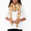 Scarves<Lemon Tree Marlene Orange Abstract Scarf