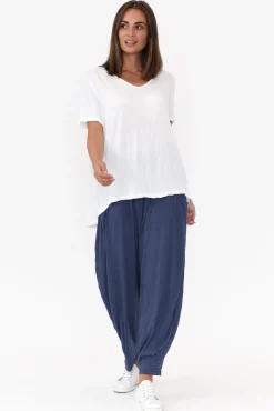 Cotton Tops<Cotton Village Marley White Crinkle Cotton Short Sleeve Top