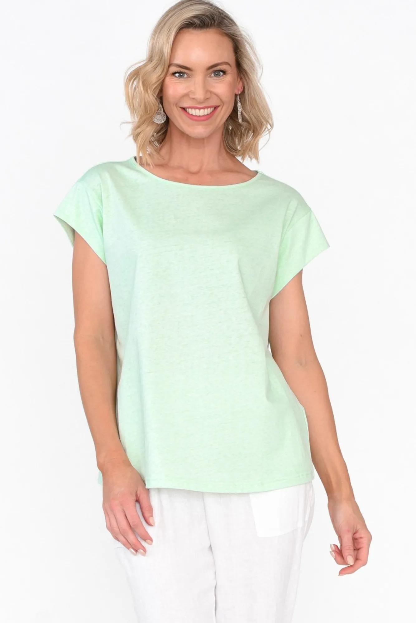 Cotton Tops<Cafe Latte Marlin Green Wash Cotton Tee