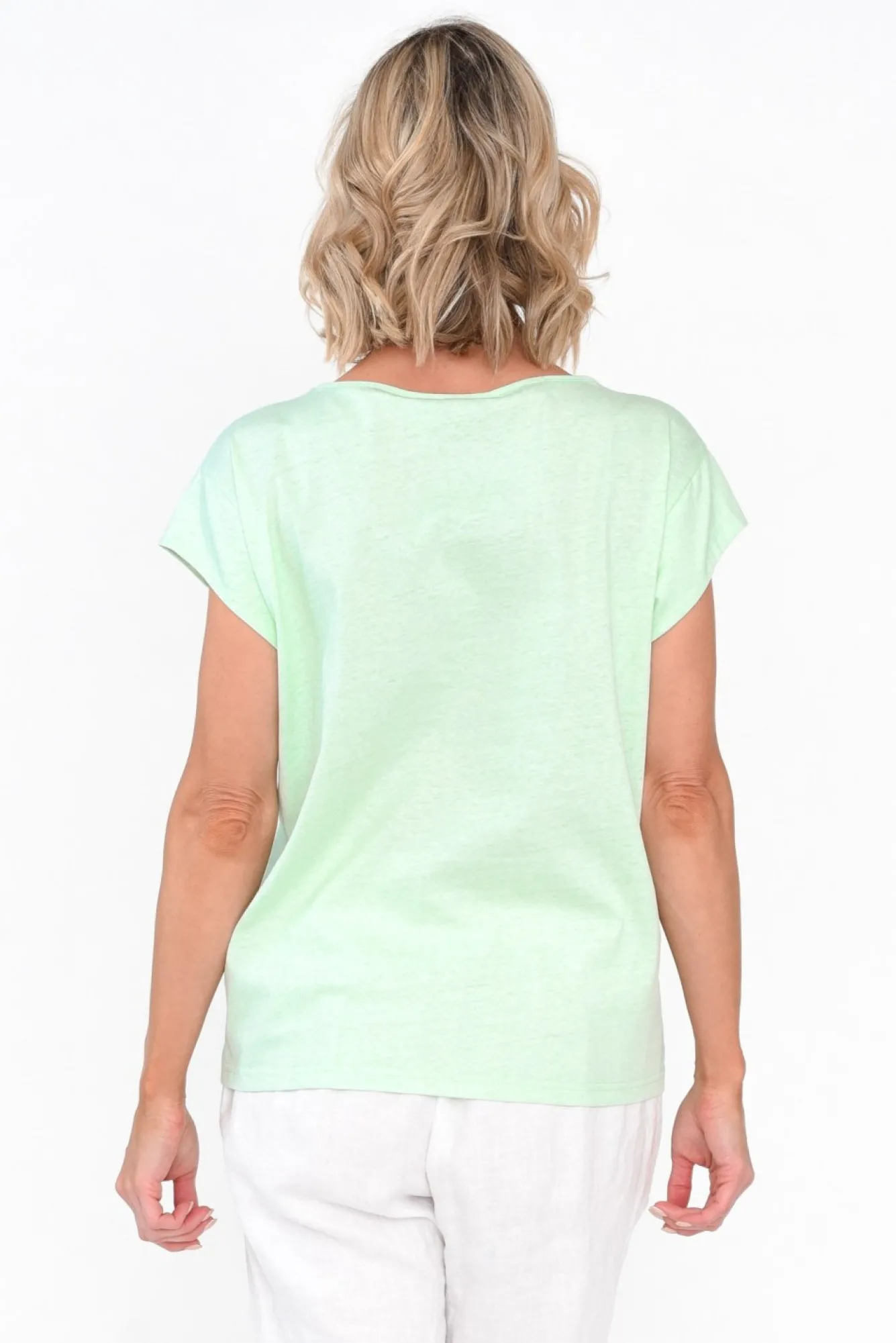 Cotton Tops<Cafe Latte Marlin Green Wash Cotton Tee