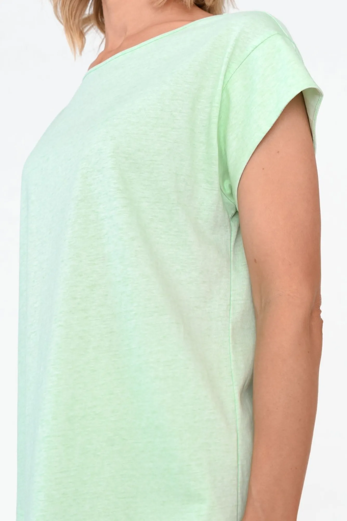 Cotton Tops<Cafe Latte Marlin Green Wash Cotton Tee