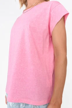 Cotton Tops<Cafe Latte Marlin Pink Wash Cotton Tee