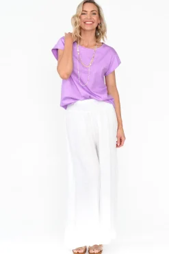 Cotton Tops<Cafe Latte Marlin Purple Wash Cotton Tee