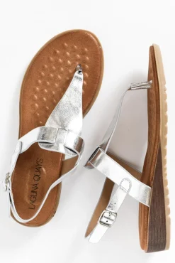 Flat Sandals<Laguna Quays Mawa Silver Sandal