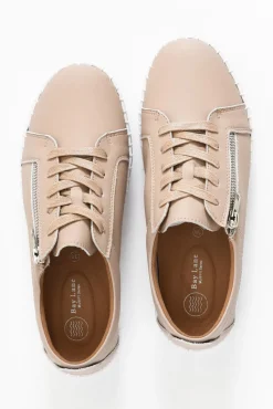 Leather Sneakers<Bay Lane Medusa Nude Platform Sneaker