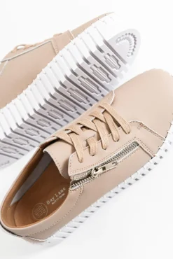 Leather Sneakers<Bay Lane Medusa Nude Platform Sneaker