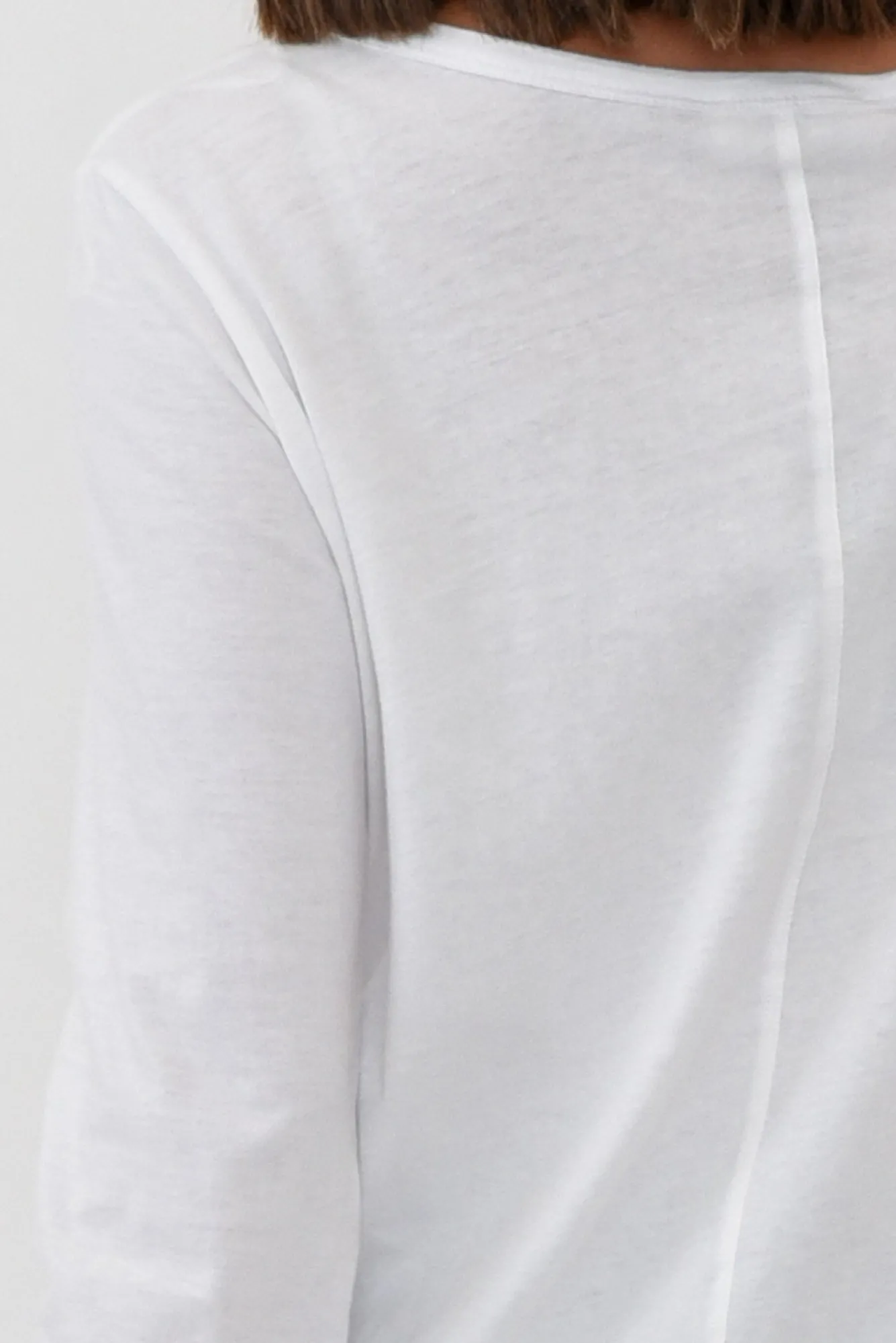 Cotton Tops<Betty Basics Megan White Cotton Long Sleeve Top