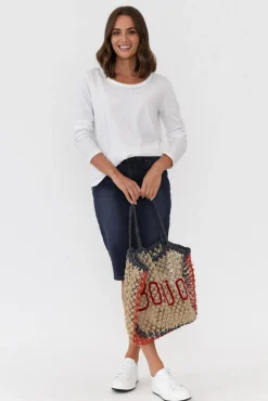 Cotton Tops<Betty Basics Megan White Cotton Long Sleeve Top