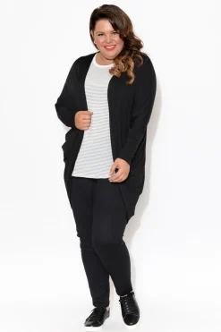 Cotton Tops<Betty Basics Megan White Stripe Long Sleeve Cotton Top