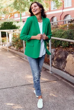 Jackets<Betty Basics Merci Green Ponte Blazer