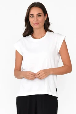 Cotton Tops<Betty Basics Michaela White Cotton Top