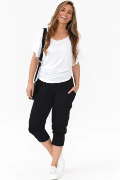 Pants<Betty Basics Michelle Black Cropped Jogger Pant