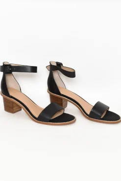 Heeled Sandals<Nude Shoes Mickee Black Leather Heel