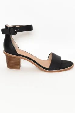 Heeled Sandals<Nude Shoes Mickee Black Leather Heel