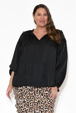 Sleeved Tops<Fate Becker Midnight Flyer Black Long Sleeve Top