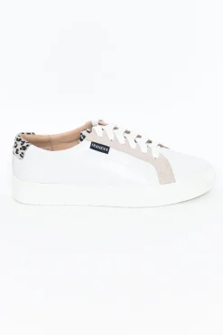 White Sneakers<Frankie4 Mim Iii White/Leopard Print Sneaker