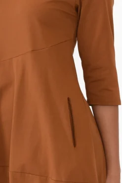 Cotton Dresses<Tirelli Misty Mocha Diagonal Seam Dress