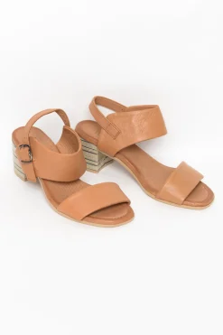 Heeled Sandals<Hinako Mitti Tan Leather Heel Sandal