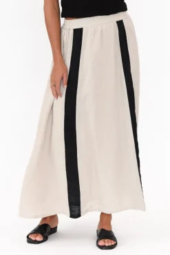 Skirts<Eadie Lifestyle Monarch Natural Linen Maxi Skirt