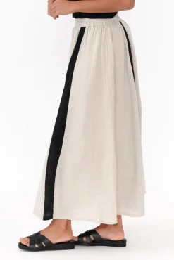 Skirts<Eadie Lifestyle Monarch Natural Linen Maxi Skirt
