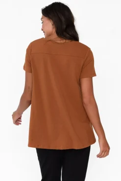 Cotton Tops<One Ten Willow Montreal Rust Cotton Tee