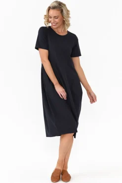Cotton Dresses<Tirelli Morgan Navy Diagonal Seam Dress