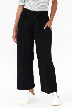 Pants<Betty Basics Moulin Black Tie Front Cropped Pant