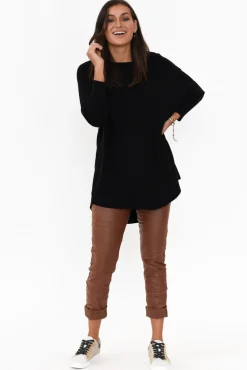 Pants<La Strada Munich Rust Wet Look Stretch Pant