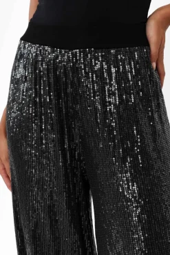 Pants<La Strada Myers Black Sequin Wide Leg Pant
