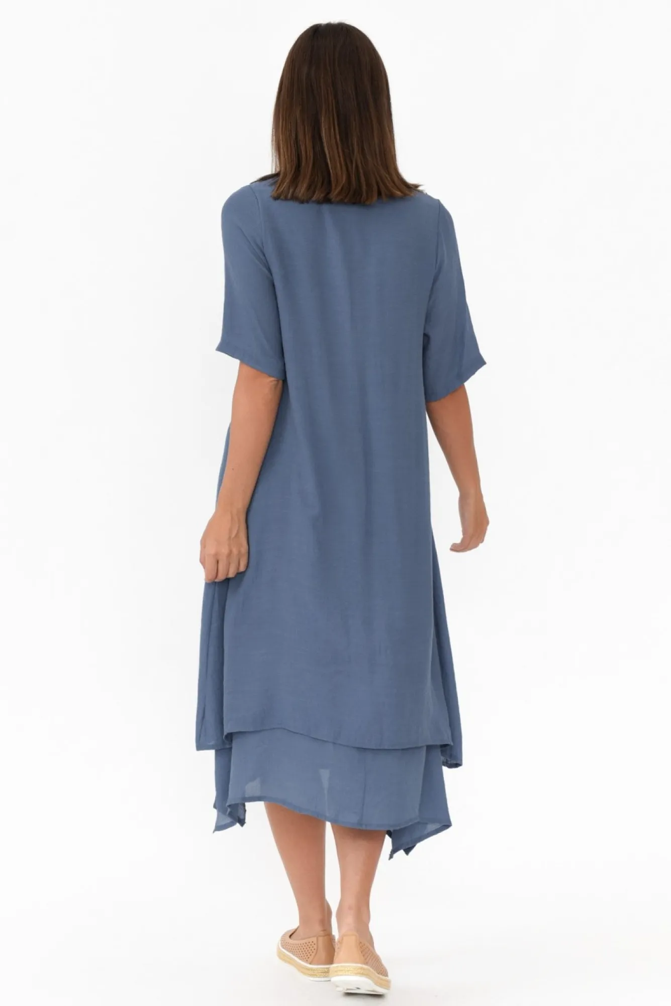 Cotton Dresses<La Mode Nala Vintage Blue Layers Dress