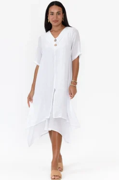 Cotton Dresses<La Mode Nala White Layers Dress