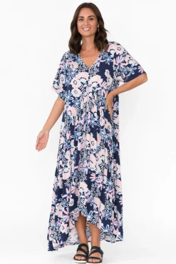 Maxi Dresses<Pq Navy Floral Peak Maxi Dress