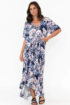 Maxi Dresses<Pq Navy Floral Peak Maxi Dress