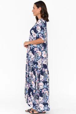 Maxi Dresses<Pq Navy Floral Peak Maxi Dress