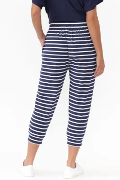 Pants<Betty Basics Navy Parisian Stripe Tokyo Slouch Pant