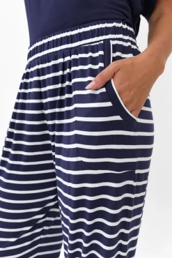 Pants<Betty Basics Navy Parisian Stripe Tokyo Slouch Pant