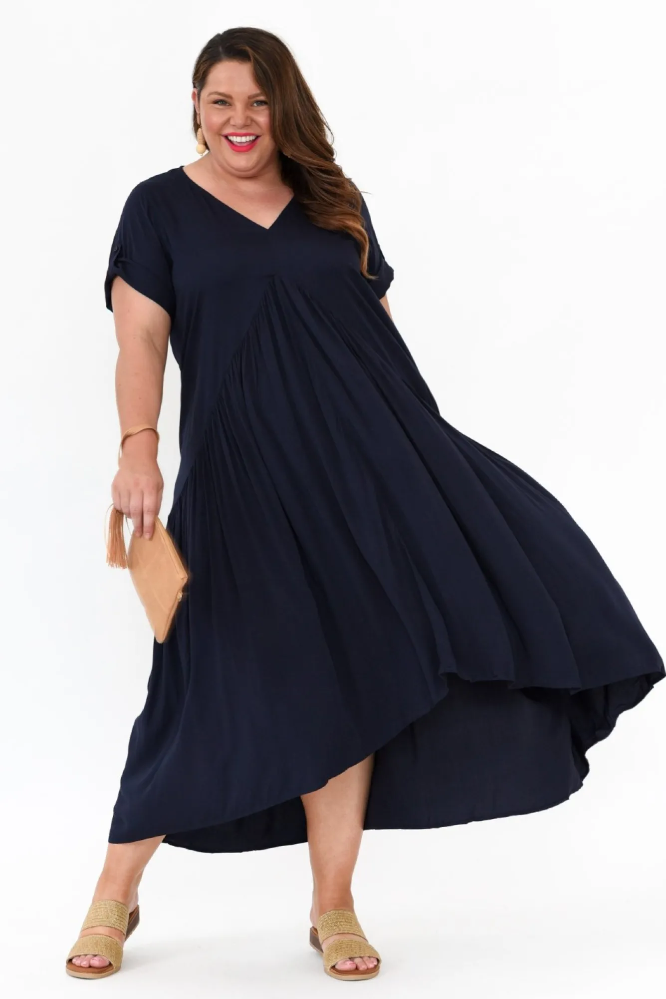 Batwing Dresses<PQ Navy Peak Maxi Dress