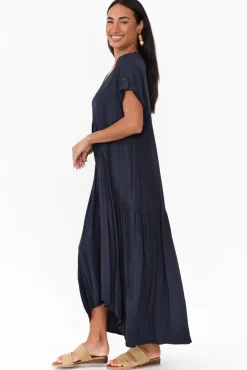 Batwing Dresses<PQ Navy Peak Maxi Dress