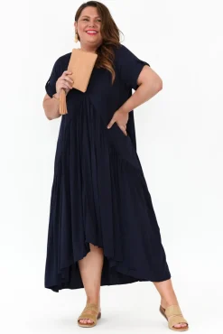 Batwing Dresses<PQ Navy Peak Maxi Dress