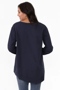 Cotton Tops<3rd Story Newhaven Navy Cotton Jumper