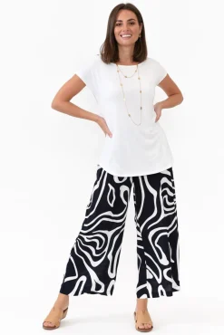 Pants<Willow Tree Niamh Navy Swirl Wide Leg Pant