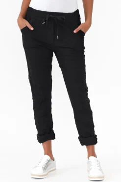 Pants<La Strada Noreen Black Drawstring Pants