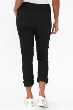 Pants<La Strada Noreen Black Drawstring Pants