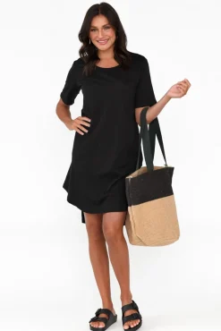 Cotton Dresses<Betty Basics Nyree Black Hi Lo Cotton Dress
