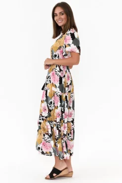 Maxi Dresses<Willow Tree Octavia Pink Blossom Button Tie Dress